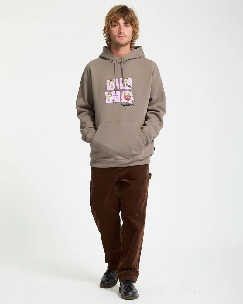 Load image into Gallery viewer, Volcom Men&#39;s Chomp Chomp Hoodie Brindle A4132508-BNL
