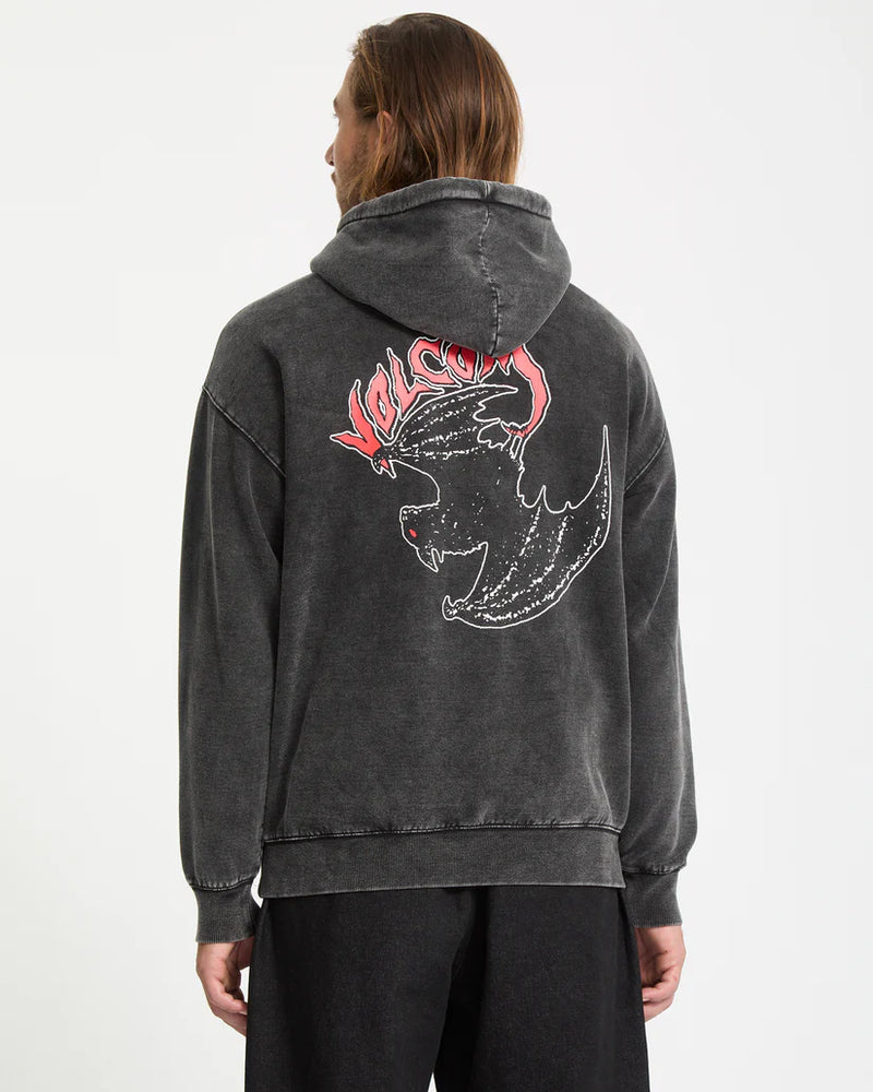 Load image into Gallery viewer, Volcom Men&#39;s Nightwasher Hoodie Light Acid Black A4132509-LAB
