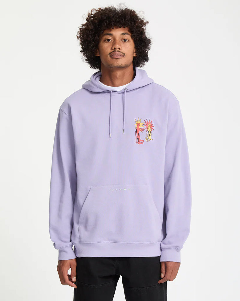 Load image into Gallery viewer, Volcom Men&#39;s Longo Cats Hoodie Purple Ash A4132510-PPA
