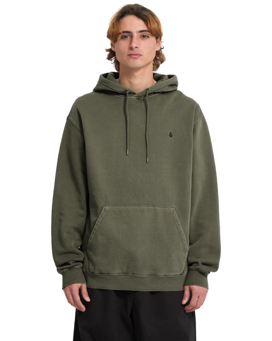 Volcom Men's Single Stone Hoodie Dark Olive A4132512-DKO