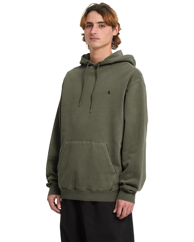 Load image into Gallery viewer, Volcom Men&#39;s Single Stone Hoodie Dark Olive A4132512-DKO
