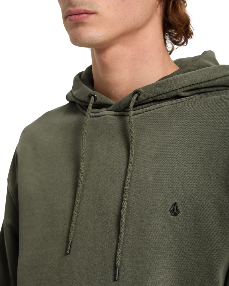 Load image into Gallery viewer, Volcom Men&#39;s Single Stone Hoodie Dark Olive A4132512-DKO
