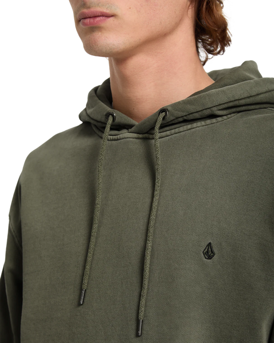 Volcom Men's Single Stone Hoodie Dark Olive A4132512-DKO
