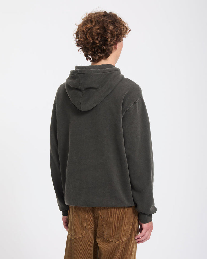 Load image into Gallery viewer, Volcom Men's Single Stone Hoodie Rinsed Black A4132615-RIB

