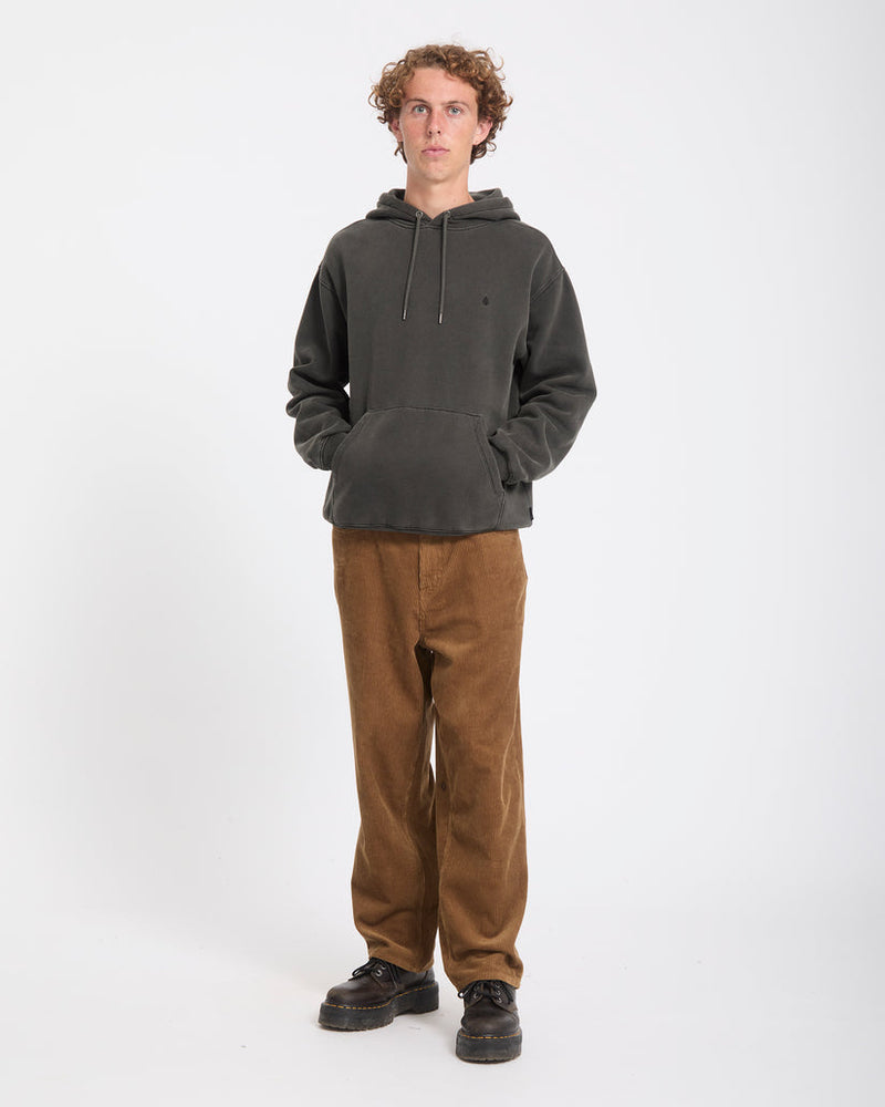 Load image into Gallery viewer, Volcom Men's Single Stone Hoodie Rinsed Black A4132615-RIB
