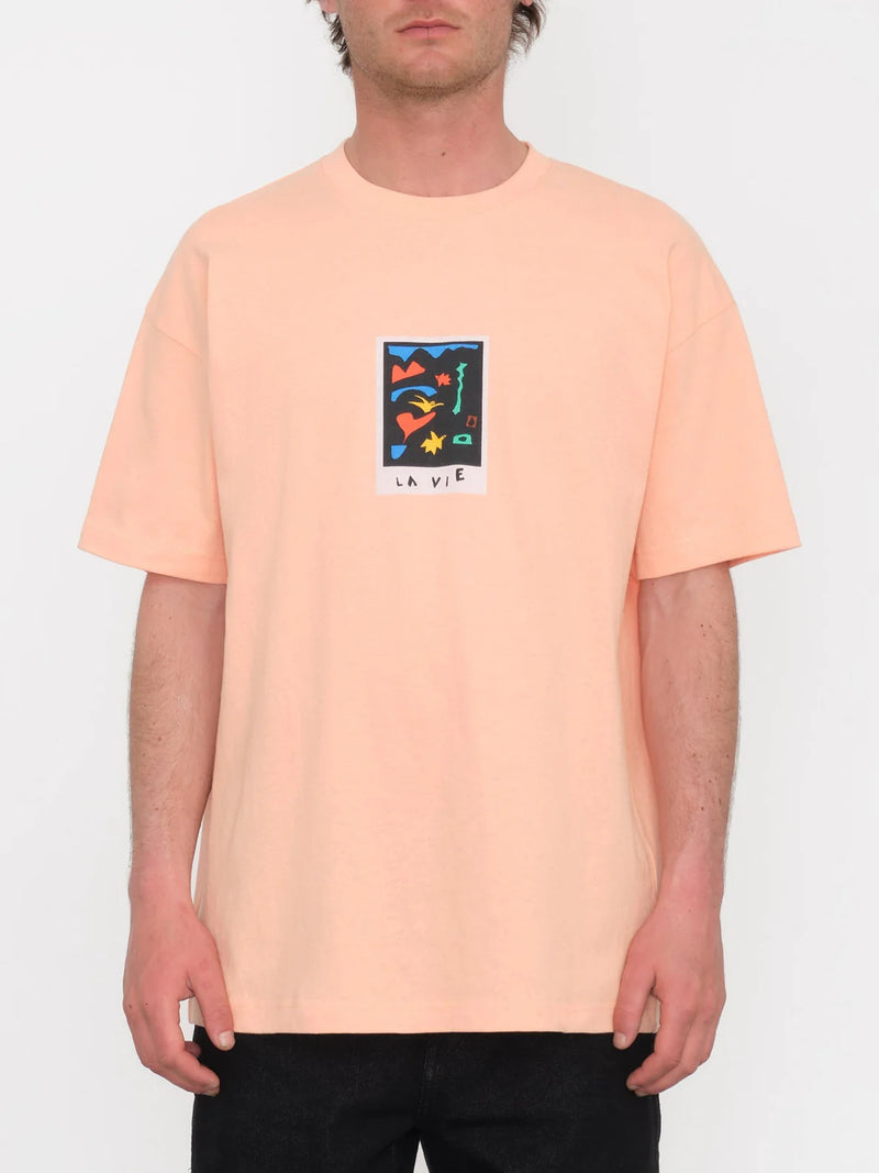 Load image into Gallery viewer, Volcom Men&#39;s Arthur Longo 3 Loose Fit T-Shirt Salmon A4312414_SLM
