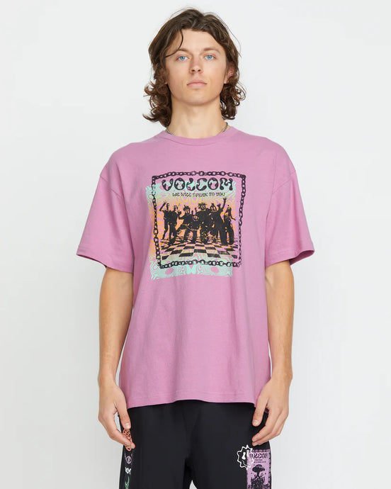 Volcom Men's Filip Rygalski T-Shirt Steel Purple A4312506_STL