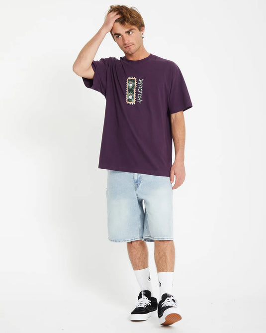 Volcom Men's Eye Rust T-Shirt Grape Royal A4312551_GPR
