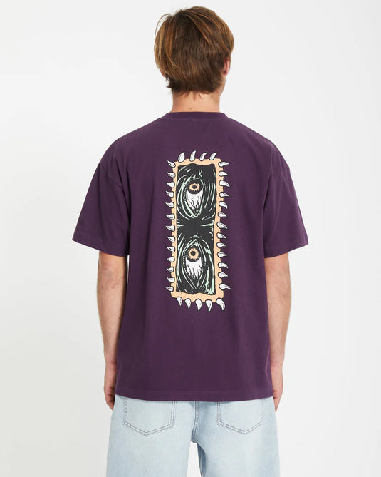 Volcom Men's Eye Rust T-Shirt Grape Royal A4312551_GPR