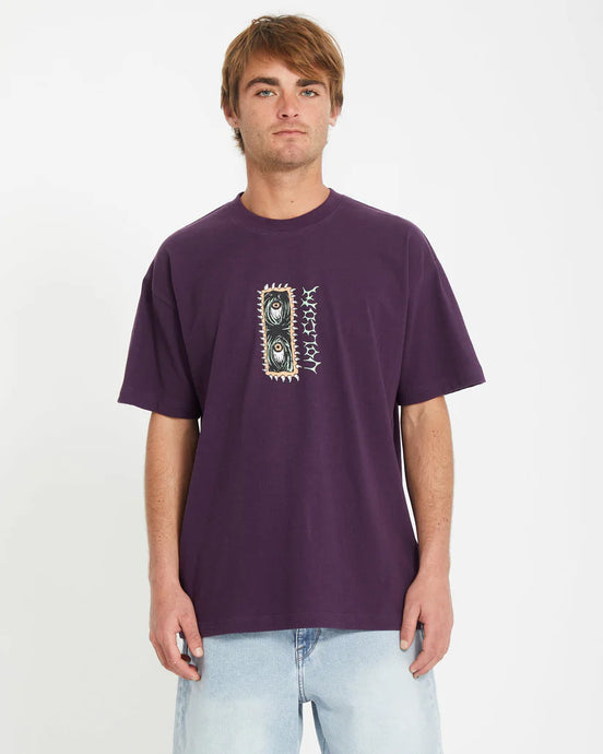 Volcom Men's Eye Rust T-Shirt Grape Royal A4312551_GPR