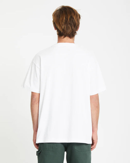 Volcom Men's Poetic Dess  T-Shirt White A4312552_WHT