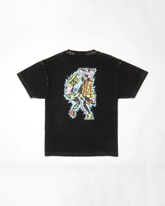 Volcom Unisex Bob Mollema 1 T-Shirt Light Acid Black A4312553_LAB