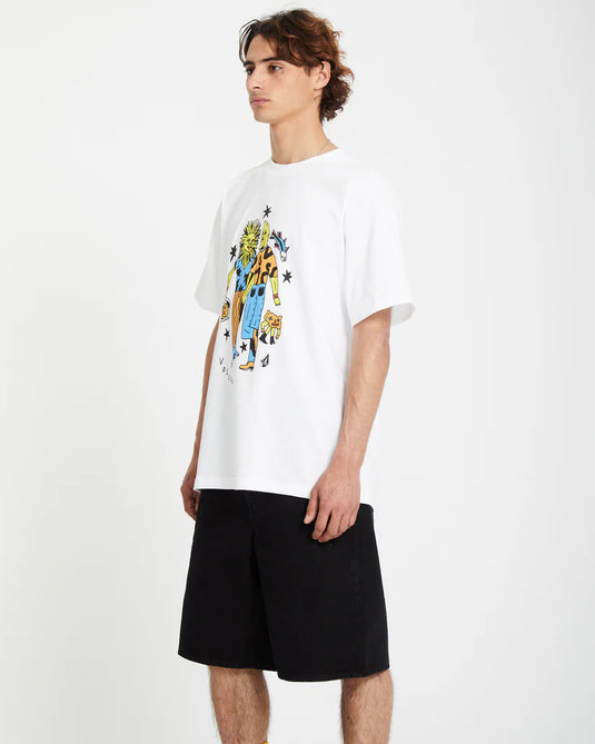 Volcom Unisex Bob Mollema 3 T-Shirt White A4312555_WHT