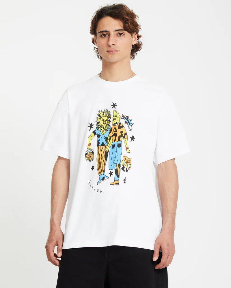 Load image into Gallery viewer, Volcom Unisex Bob Mollema 3 T-Shirt White A4312555_WHT
