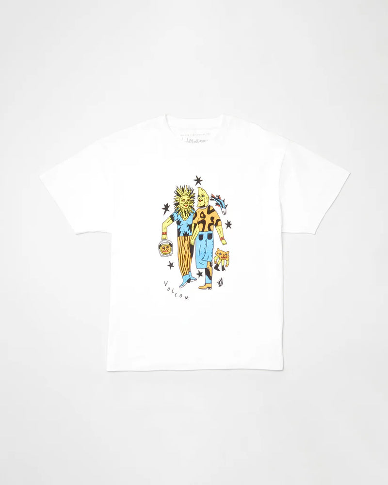 Load image into Gallery viewer, Volcom Unisex Bob Mollema 3 T-Shirt White A4312555_WHT
