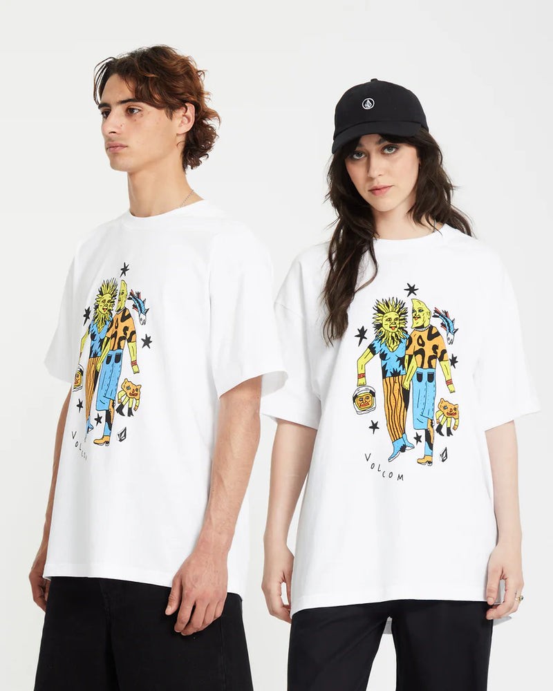 Load image into Gallery viewer, Volcom Unisex Bob Mollema 3 T-Shirt White A4312555_WHT
