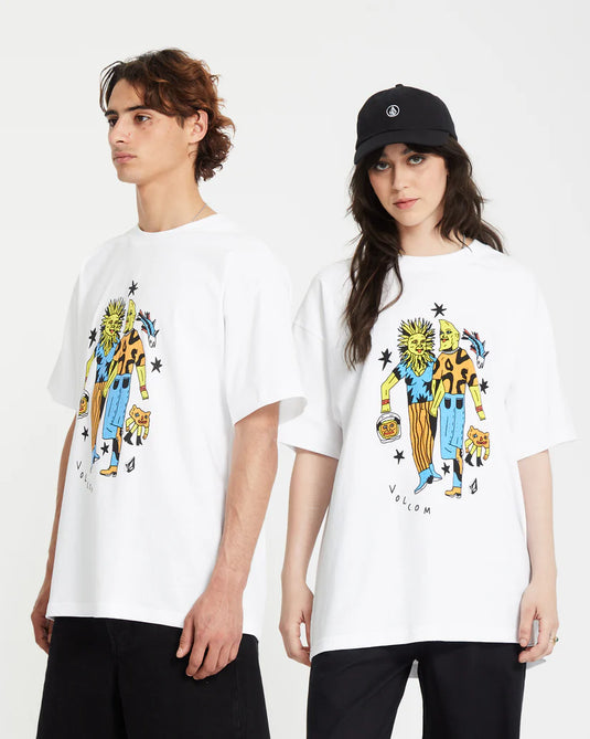 Volcom Unisex Bob Mollema 3 T-Shirt White A4312555_WHT