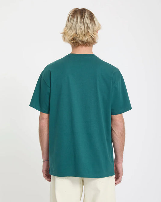 Volcom Men's Charmed Brains T-Shirt Rifle Green A4312663_RFG