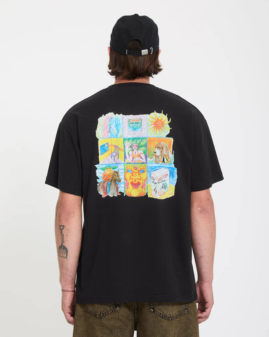 Volcom Men's Double Fantasy T-Shirt Black A4312671_BLK
