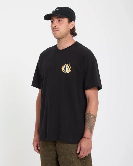 Volcom Men's Double Fantasy T-Shirt Black A4312671_BLK