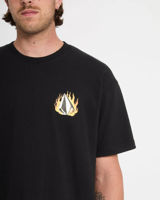 Volcom Men's Double Fantasy T-Shirt Black A4312671_BLK