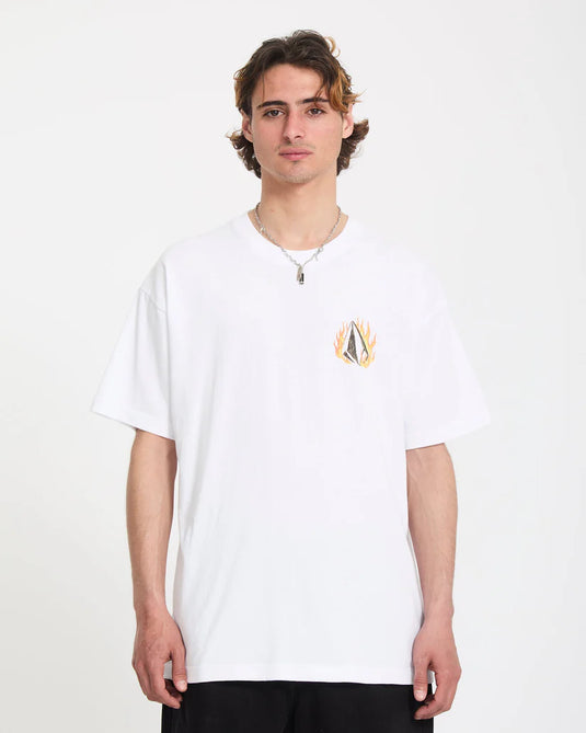Volcom Men's Double Fantasy T-Shirt White A4312671_WHT