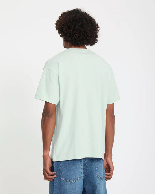 Volcom Men's Pistol Stone T-Shirt Pale Aqua A4312675_PAQ