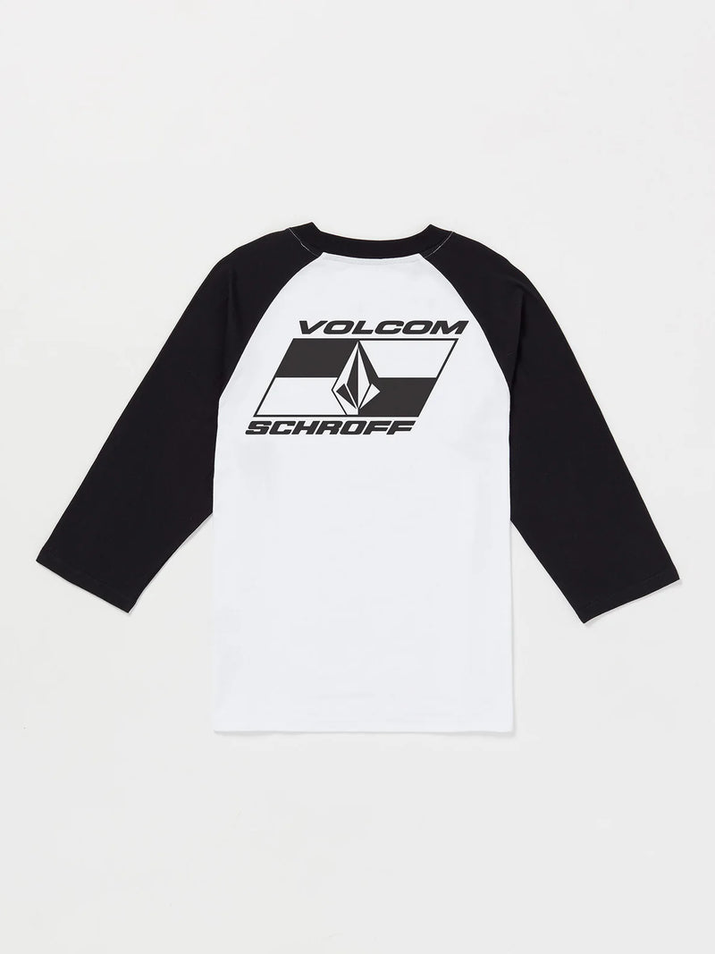 Load image into Gallery viewer, Volcom X Schroff Men&#39;s 3/4 Raglan T-Shirt White A4322405_WHT
