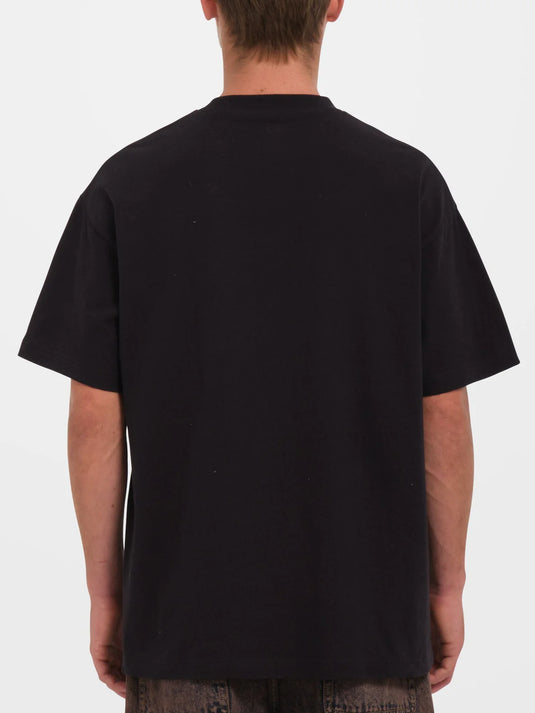 Volcom Men's Pistol Stone Loose Fit T-Shirt Black A4332308_BLK