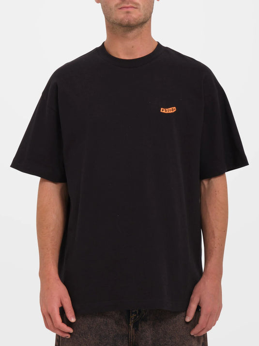 Volcom Men's Pistol Stone Loose Fit T-Shirt Black A4332308_BLK