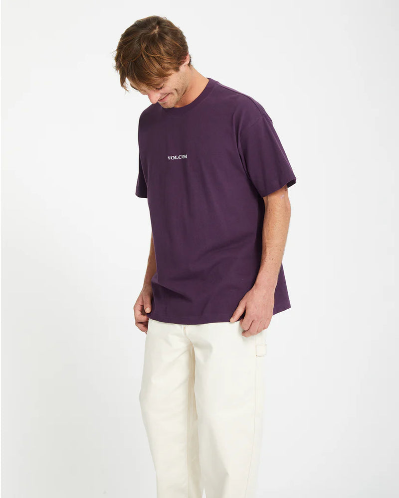 Load image into Gallery viewer, Volcom Men&#39;s Stone T-Shirt Grape Royal A4332409_GPR

