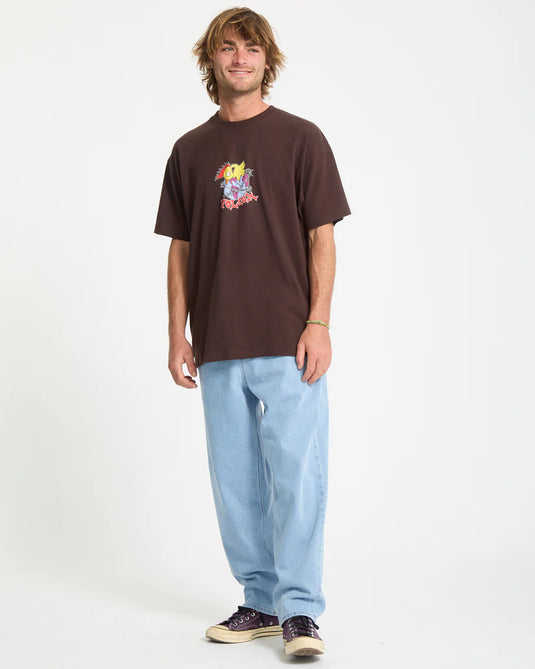 Volcom Men's New Born T-Shirt Cacao A4332552-CAO