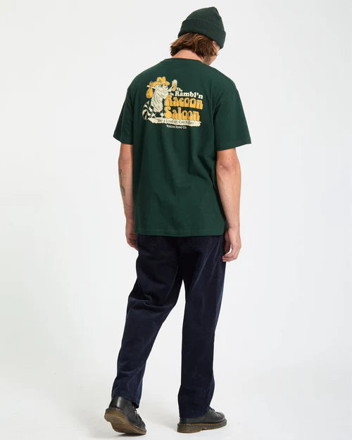 Volcom Men's Racoon Loose Fit T-Shirt Scarab A4332554-SCB