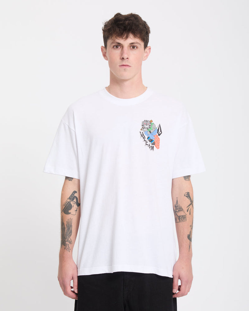 Load image into Gallery viewer, Volcom Men's Sk8 Break T-Shirt White A4332603-WHT
