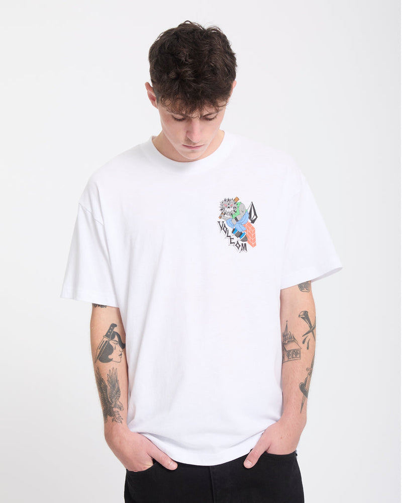 Load image into Gallery viewer, Volcom Men's Sk8 Break T-Shirt White A4332603-WHT
