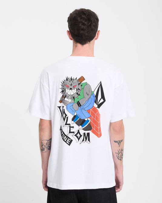 Volcom Men's Sk8 Break T-Shirt White A4332603-WHT