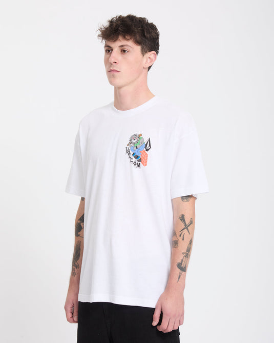 Volcom Men's Sk8 Break T-Shirt White A4332603-WHT