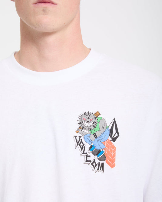Volcom Men's Sk8 Break T-Shirt White A4332603-WHT