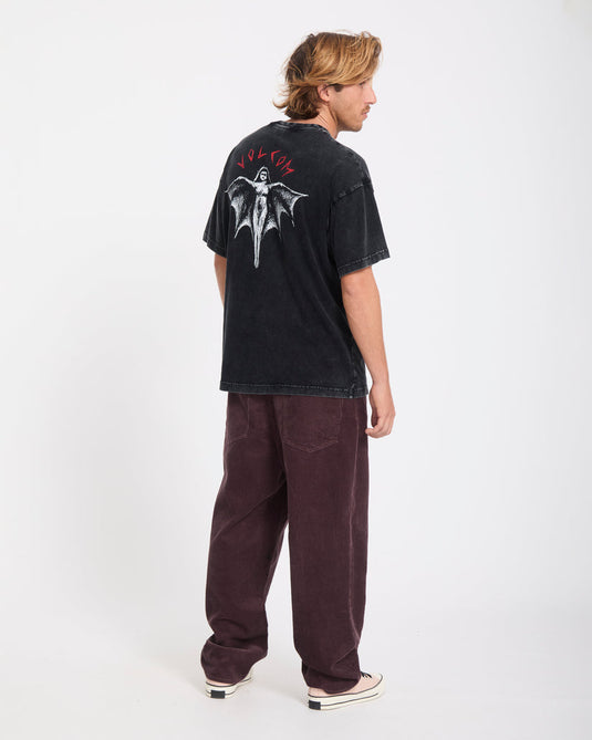 Volcom Men's Wrong Angel T-Shirt Light Acid Black A3332604-LAB