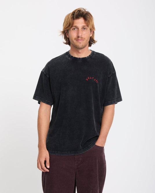 Volcom Men's Wrong Angel T-Shirt Light Acid Black A3332604-LAB