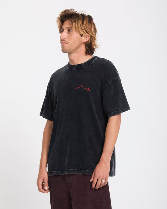 Volcom Men's Wrong Angel T-Shirt Light Acid Black A3332604-LAB