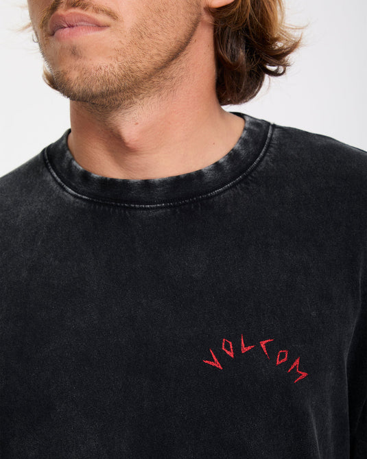Volcom Men's Wrong Angel T-Shirt Light Acid Black A3332604-LAB