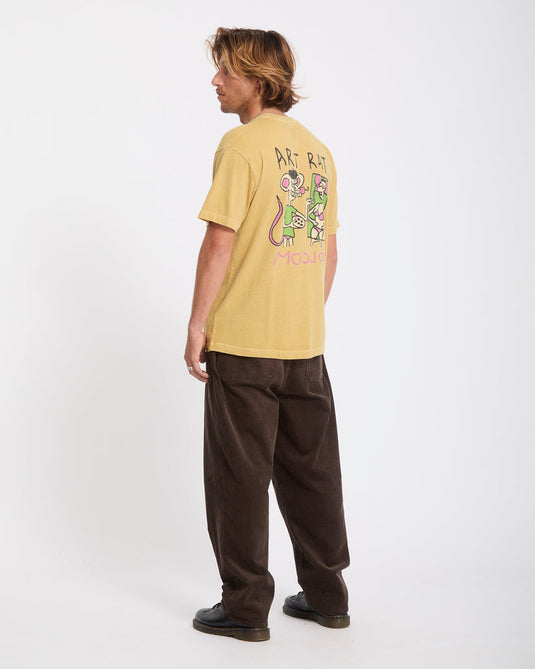 Volcom Men's Ozzy II T-Shirt Mustard A4332610-MUS