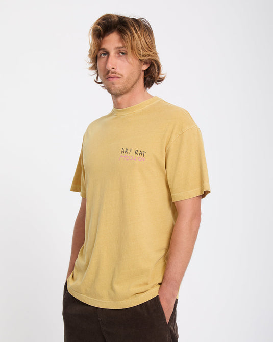 Volcom Men's Ozzy II T-Shirt Mustard A4332610-MUS