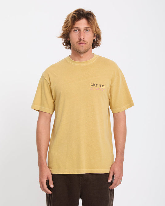 Volcom Men's Ozzy II T-Shirt Mustard A4332610-MUS