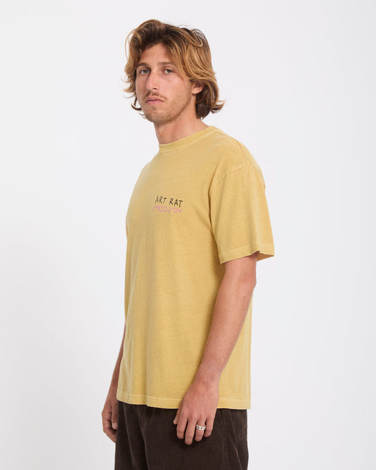 Volcom Men's Ozzy II T-Shirt Mustard A4332610-MUS