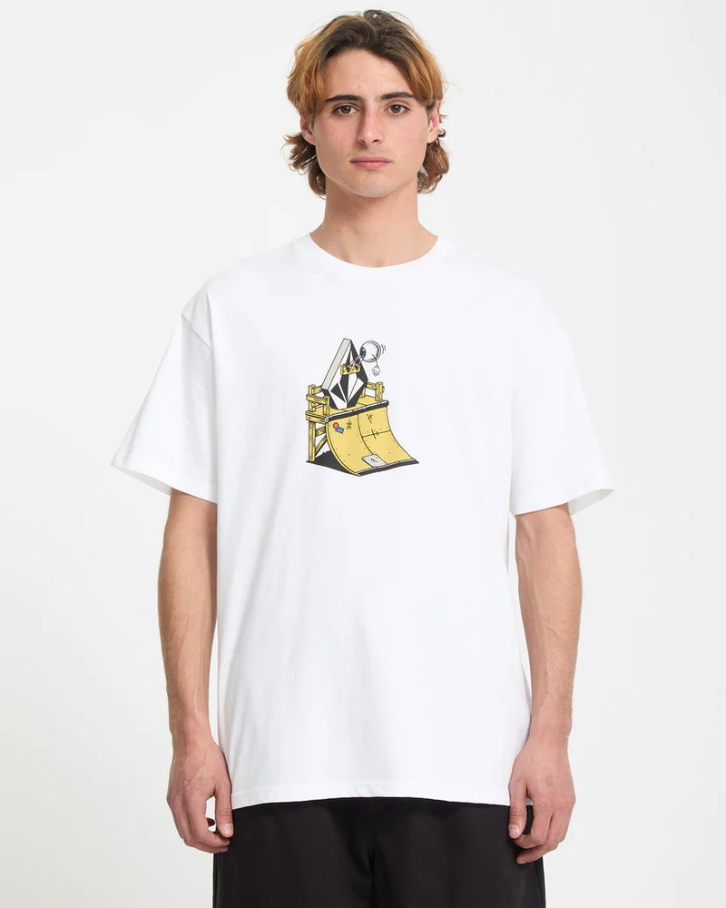 Load image into Gallery viewer, Volcom Men&#39;s Daniel Shepard Walleye T-Shirt White A4342501-WHT
