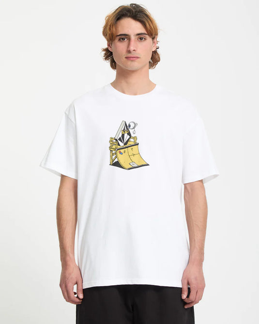 Volcom Men's Daniel Shepard Walleye T-Shirt White A4342501-WHT