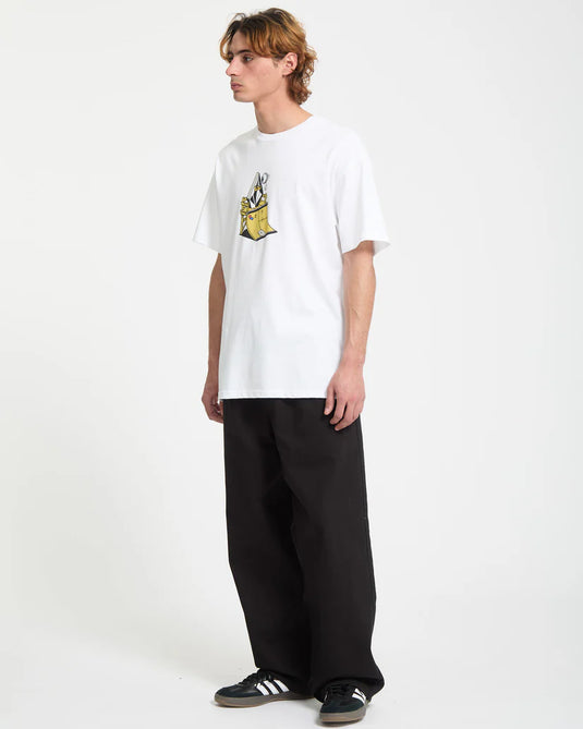 Volcom Men's Daniel Shepard Walleye T-Shirt White A4342501-WHT