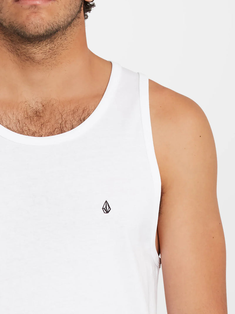 Load image into Gallery viewer, Volcom Men&#39;s Stone Blanks Classic Fit Tank Top White A4512105_WHT
